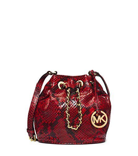 Michael Kors Frankie Embossed Python Leather Small 